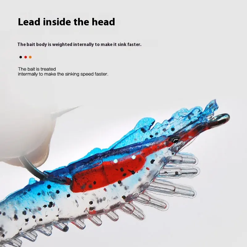 Lure Pack Of Lead Soft Shrimp