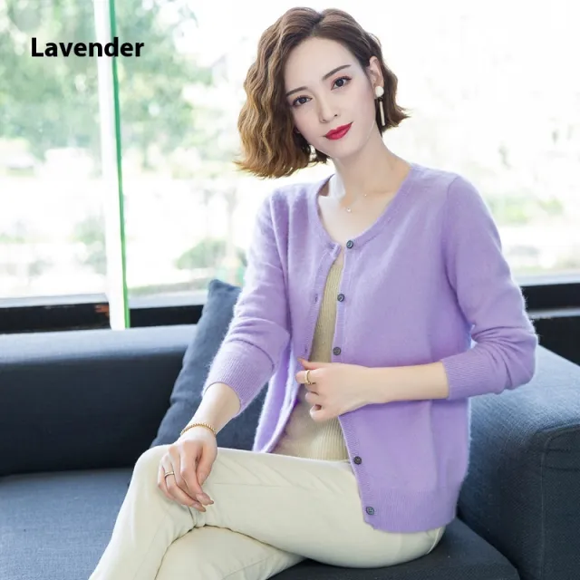 Mink Fur Cardigan Sweater Coat Fumigating Purple - Shop at LoveMi