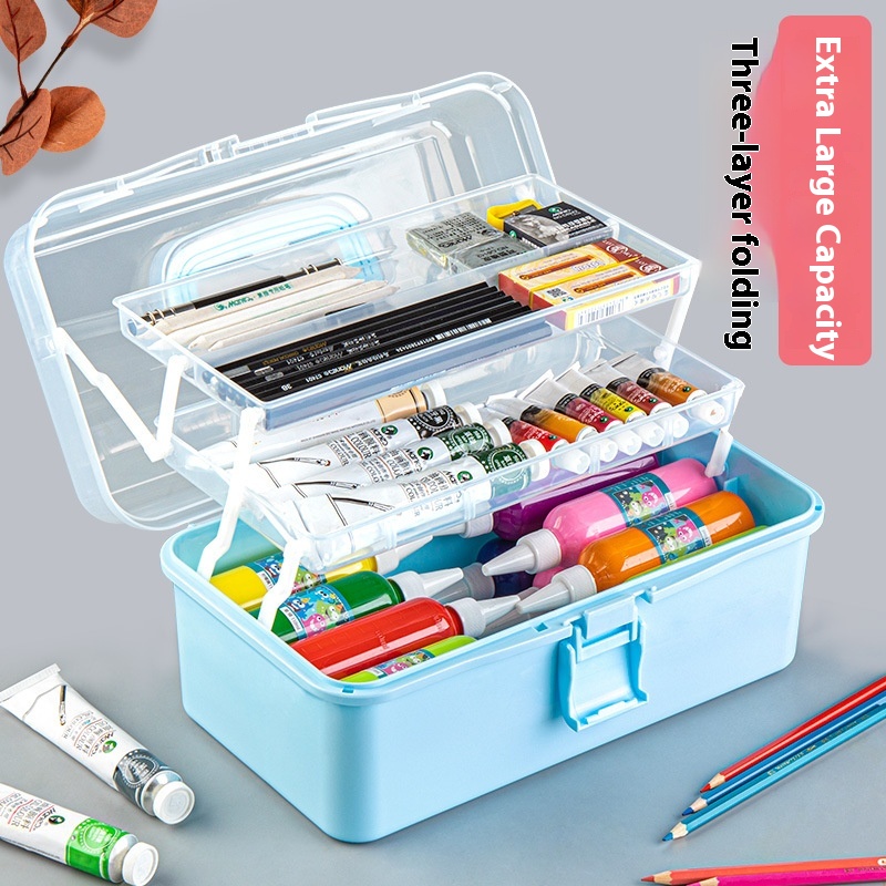 Table Three-layer Portable Storage Box Folding