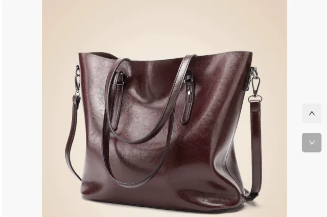 new European fashion bags handbag shoulder bag tote bag winter oil Coffee - Shop at LoveMi