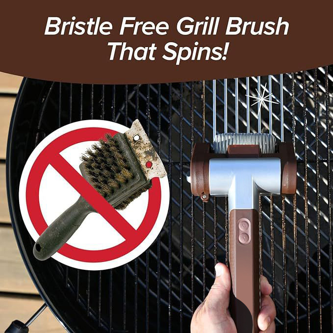 Rechargeable Stainless Steel Roller Barbecue Brush