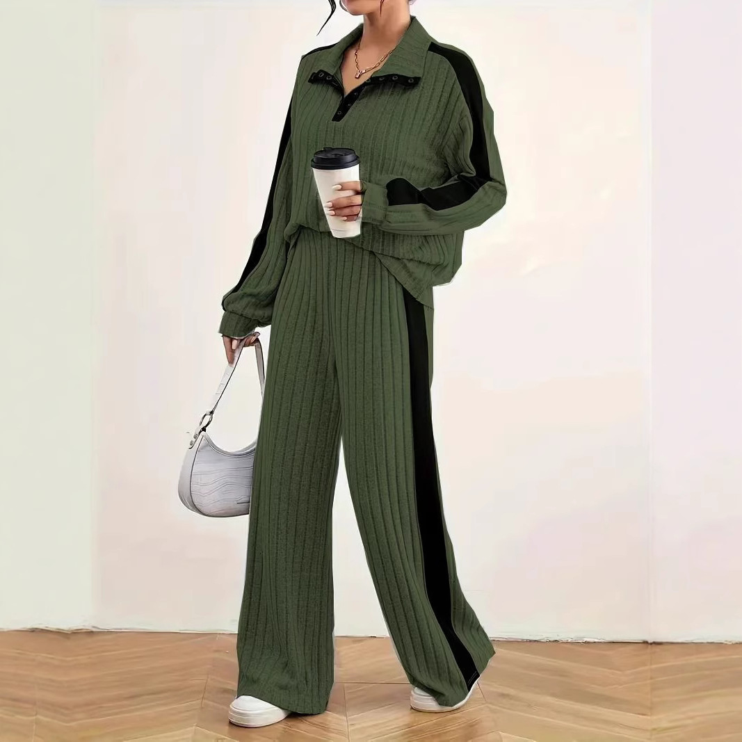 High End Design Hoodie Wide Leg Pants Two-piece Set