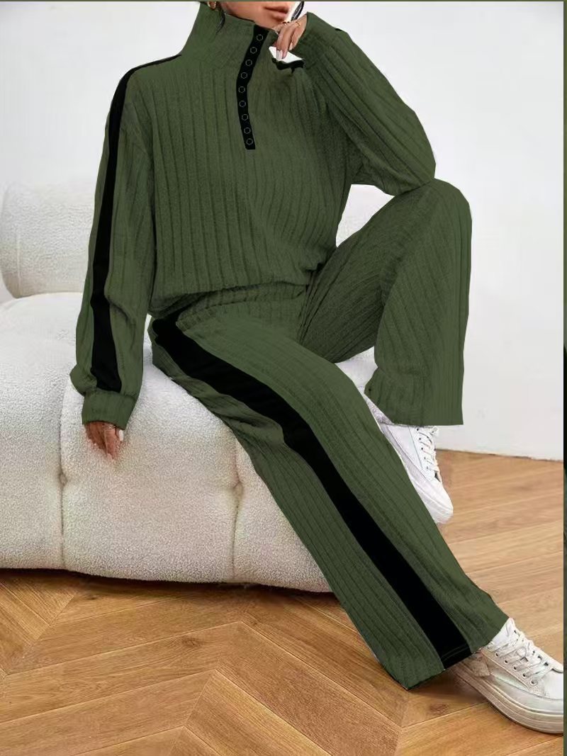 High End Design Hoodie Wide Leg Pants Two-piece Set