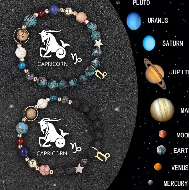 Twelve Zodiac Sign Beaded Bracelet Set 12 Style - Shop at LoveMi