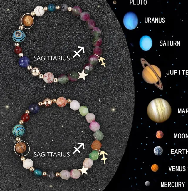 Twelve Zodiac Sign Beaded Bracelet Set 10 Style - Shop at LoveMi