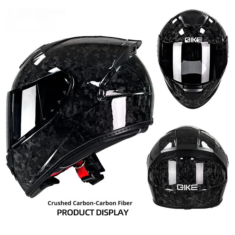 Carbon Fiber Motorcycle Helmet Motorcycle Personality Lightweight Full Cover Type