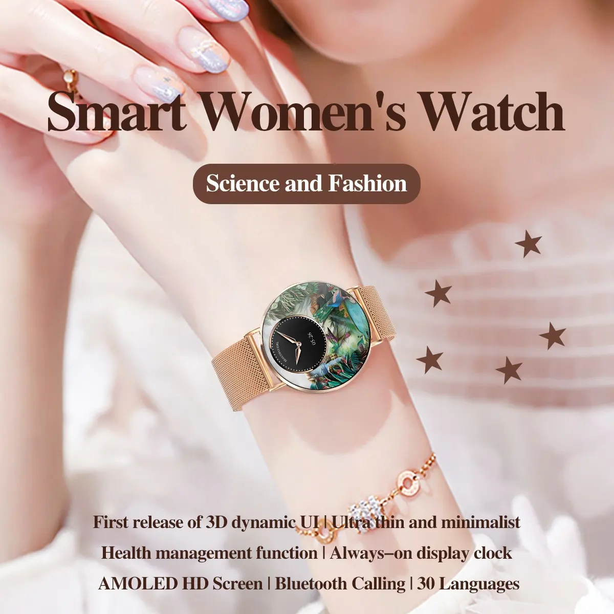 Aluminum Alloy Body Bluetooth Calling Ultra-thin Women's