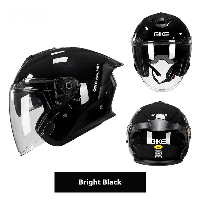 Three-quarter Safety Riding Motorcycle Electric Vehicle Class A Large Tail Helmet