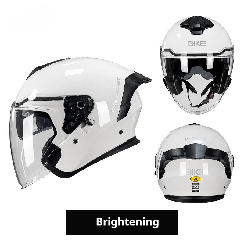 Three-quarter Safety Riding Motorcycle Electric Vehicle Class A Large Tail Helmet - Image 8