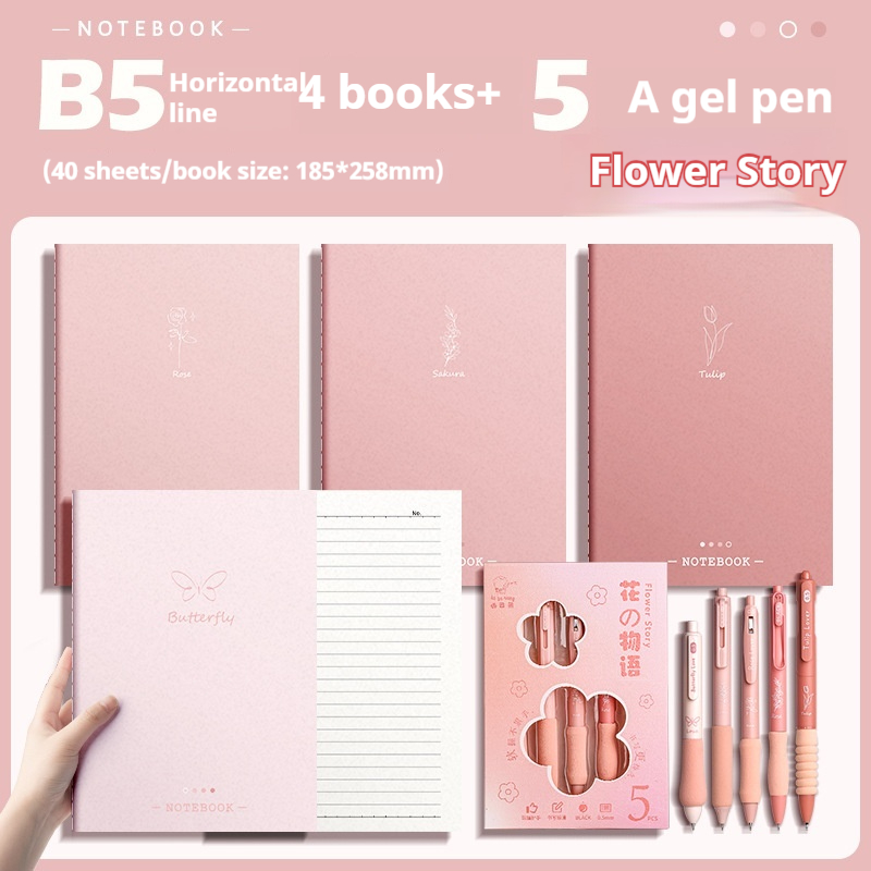 Gradient Color Notebook Student Notepad Homework Learning Registration Book - Image 3