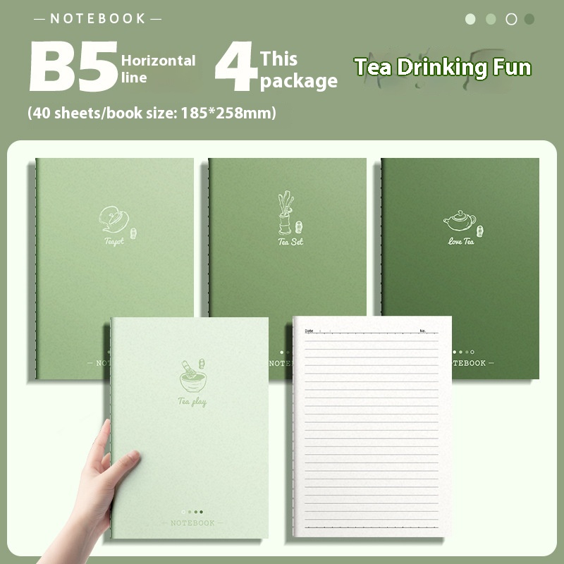 Gradient Color Notebook Student Notepad Homework Learning Registration Book - Image 4