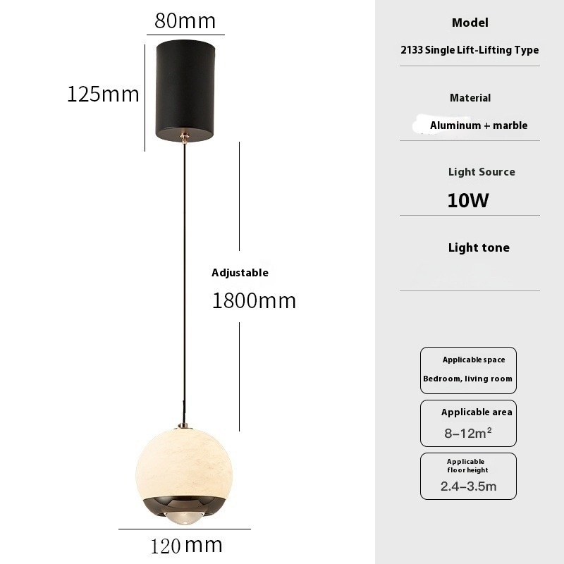 Spain Marble Modern Minimalist Creative Design Chandelier