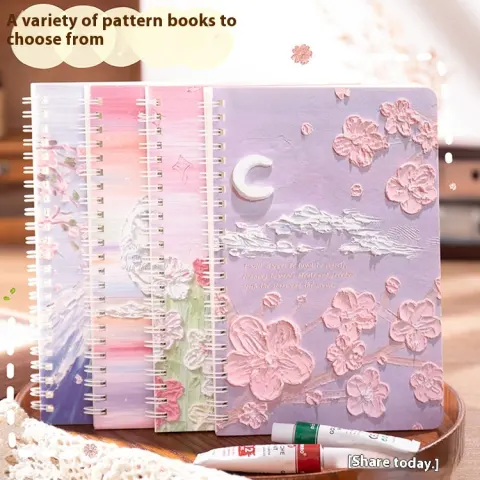 Oil Painting Landscape A5 Coil Student Cute Stationery Thickened