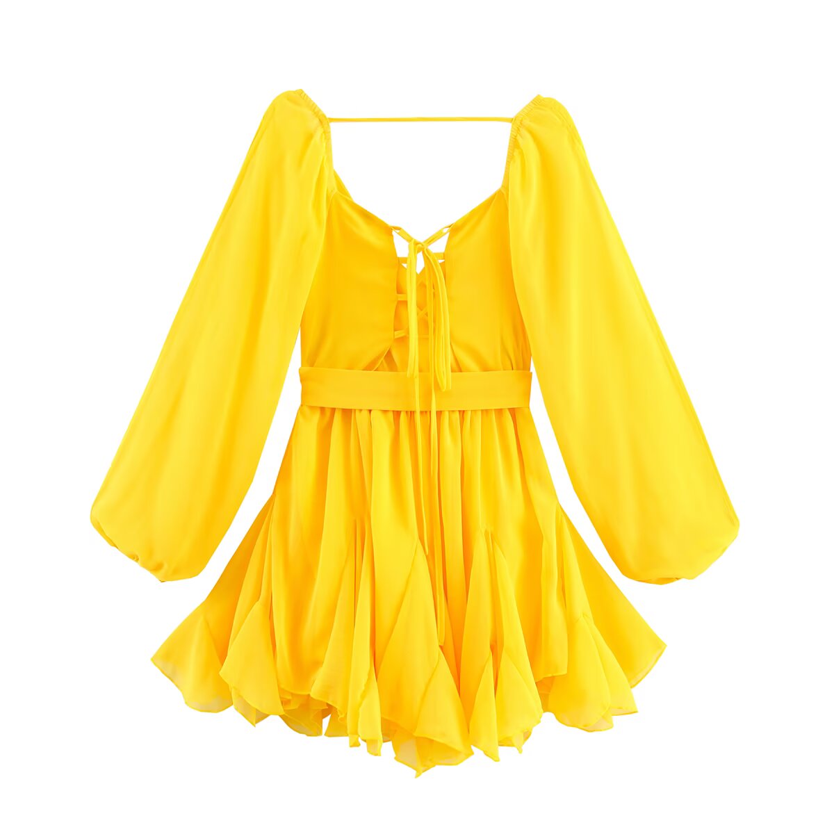 Hem Sexy Hollow Long-sleeved Dress
