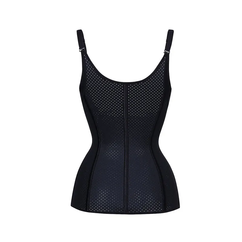 Belly Contracting And Close-fitting Top Rubber Waistband Corset - Black