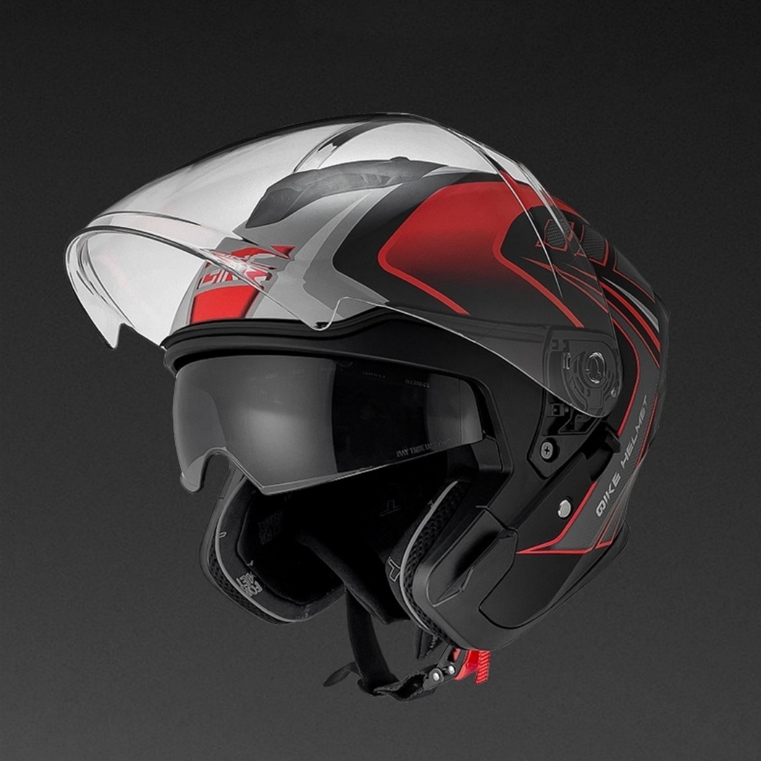 Three-quarter Safety Riding Motorcycle Electric Vehicle Class A Large Tail Helmet - Image 4