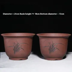 Purple Sand Flower Pot Large Balcony Vegetable Planting - Lotus Golden Bell Pair - View 1