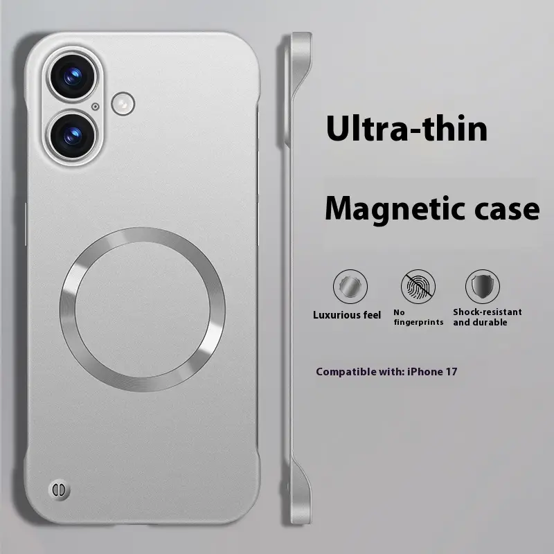 Half Pack Hard Ultra-thin Matte Metallic Paint Solid Color High Sense Phone Case