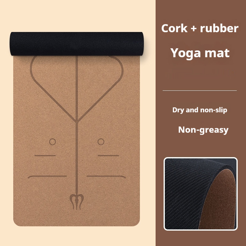 Household Fashion Personality Cork Rubber Yoga Mat