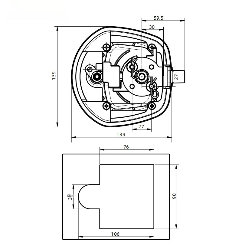 Fashion Durable Modification Engineering Car Lock
