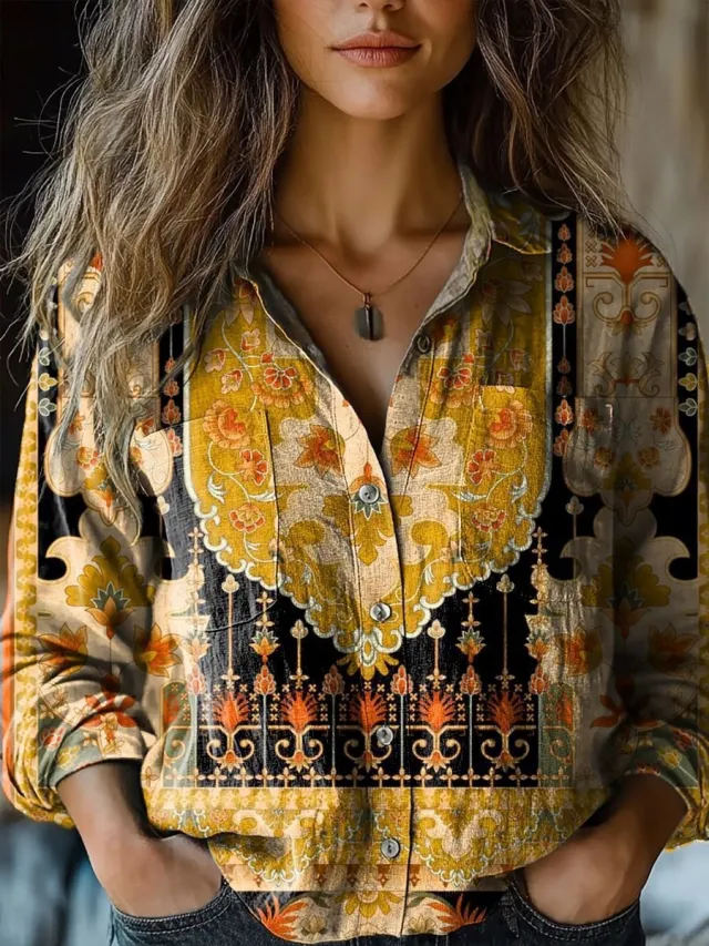 3D Digital Printing Women's Long sleeved Blouse Sx1010 M - Shop at LoveMi