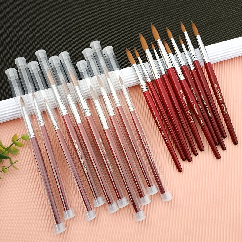 Nail Art Crystal Pen With A Round Tip Made Of Rosewood