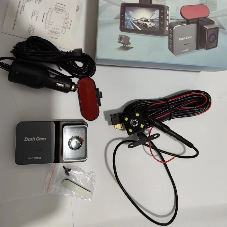 Driving Recorder HD Night Vision 3-inch DVR Dual-lens Video