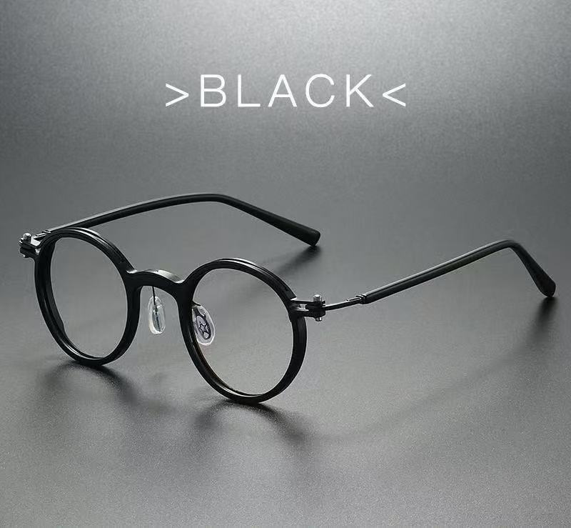 Retro Artistic Glasses Frame Unisex Black Frame - Shop at LoveMi