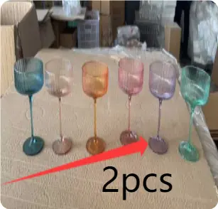 Vertical Golden Edge Cocktail Glass Household Crystal
