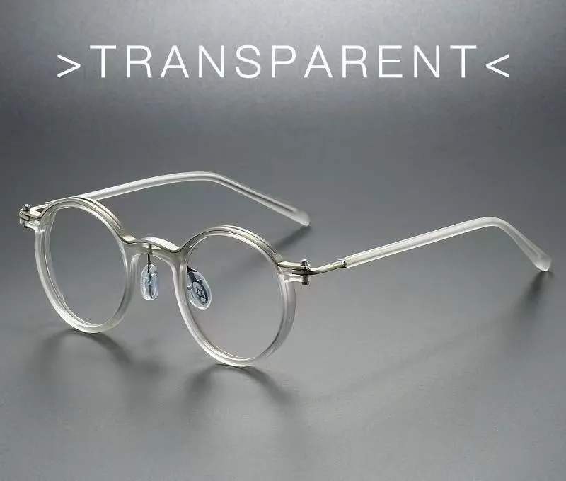 Retro Artistic Glasses Frame Unisex - Transparent Frame