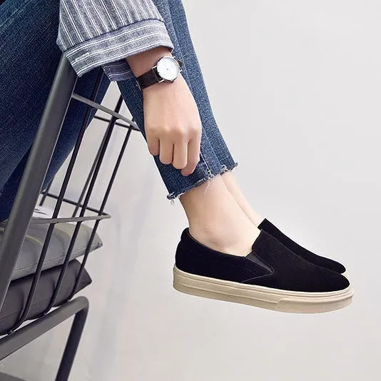 Women's Shoes Lightweight Non slip Retro Loafers Slip on Pumps Black - Shop at LoveMi