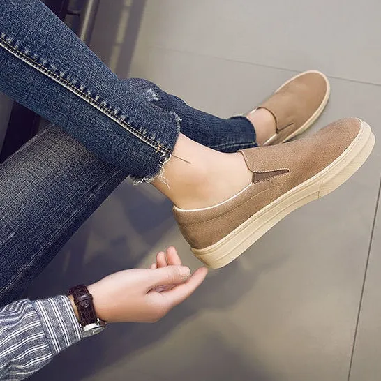 Women's Shoes Lightweight Non slip Retro Loafers Slip on Pumps Khaki - Shop at LoveMi