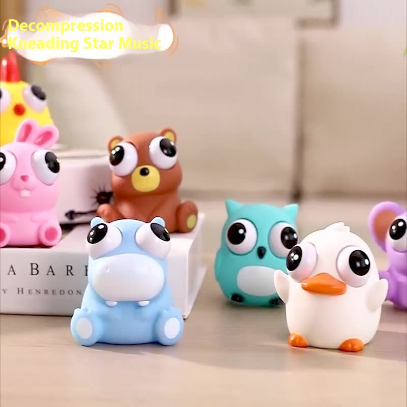 Creative Eye-popping Stuff Squeezing Toy Decompression Little Doll