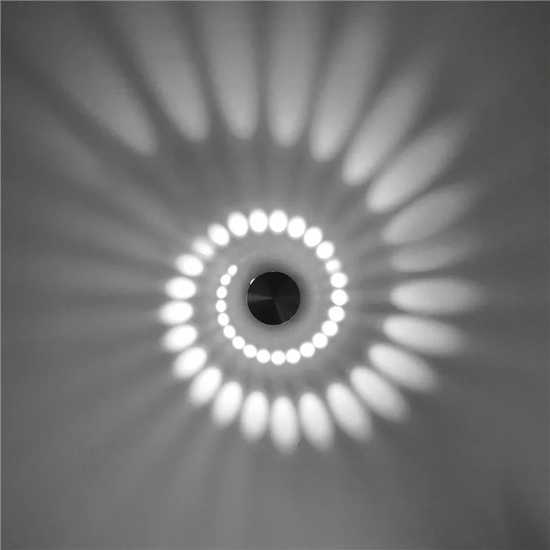 Aluminum Spiral LED Hotel Background KTV Club Light Environment Porous Atmosphere Light - White