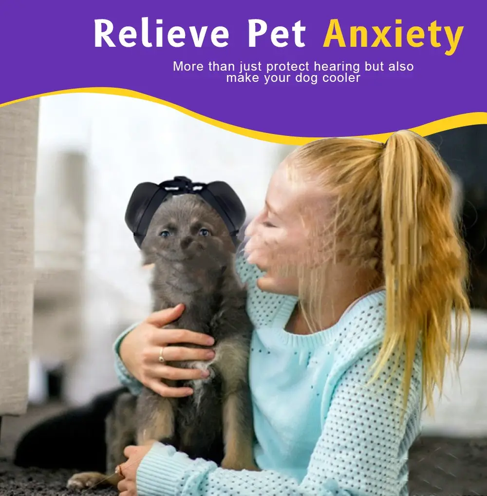 Dog Earmuffs with Noise and Sound Insulation Head Mounted