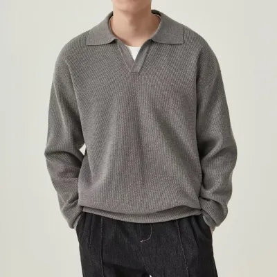 Men's Solid Color Loose Long Sleeves