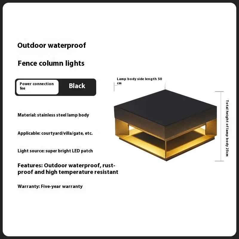 Solar Pillar Lamp Outdoor Waterproof Garden Lamp