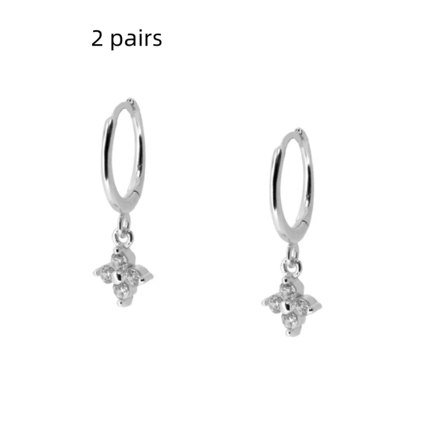 Personalized Solid Color Dual-use Short Earrings