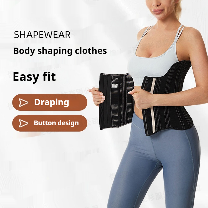 25-bone Breathable Nylon Net Belly Contracting And Slimming Waistband High Elastic