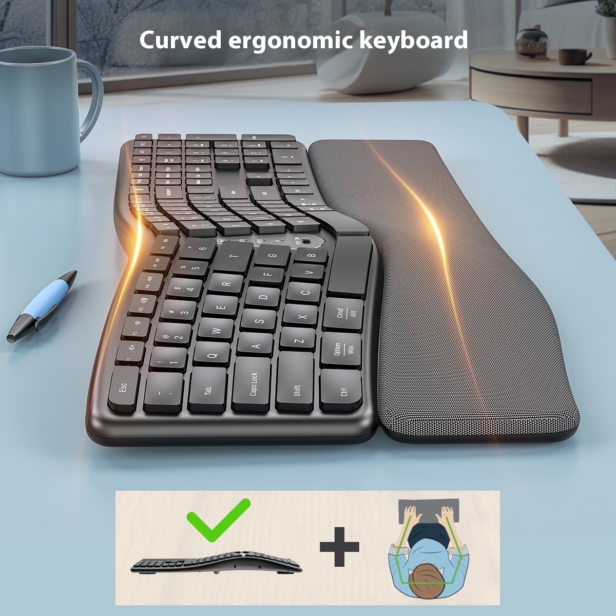 Ergonomisk håndleddsstøtte - Miniatyr 2