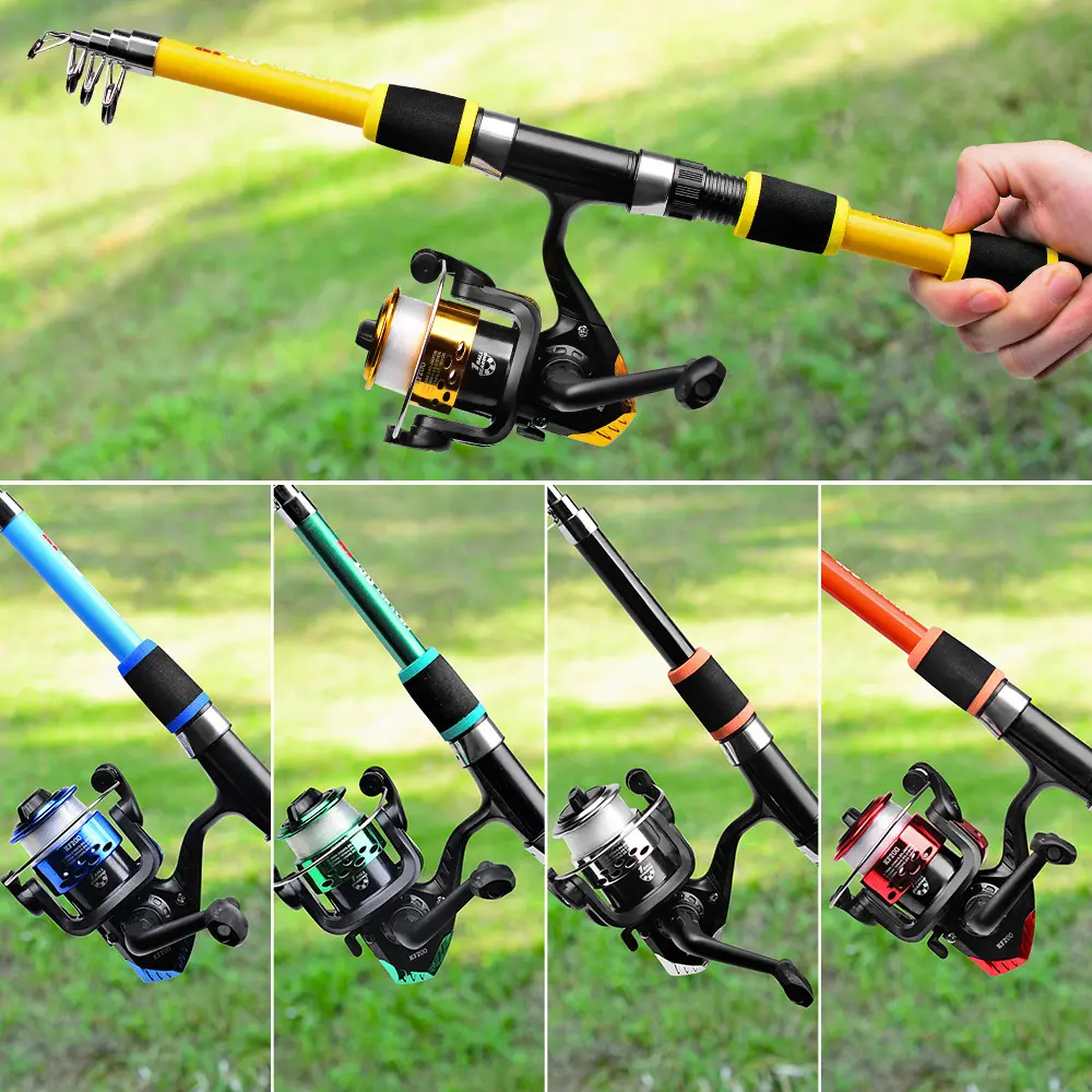 Tossing Casting Rods Fishing Wheel Rod Combination