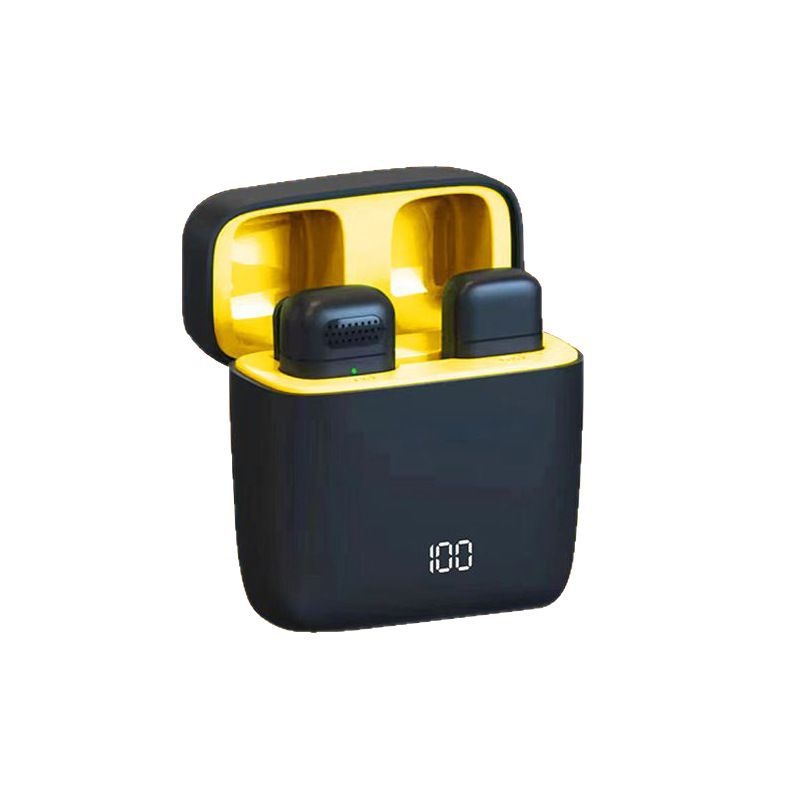 Wireless Collar Clip Microphone Portable Design With Charging Recording