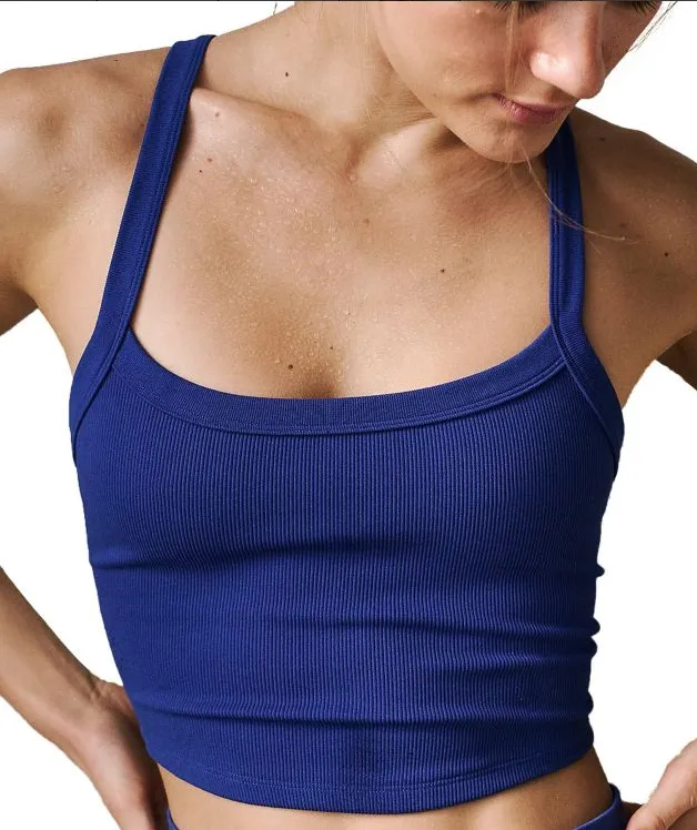 Women's V shaped Beauty Back Exercise Vest Blue - Shop at LoveMi