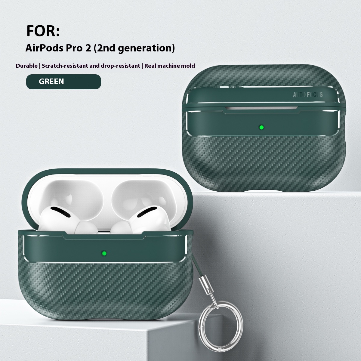 Funda de Auriculares Bluetooth Textura Fibra de Carbono - imagen 1