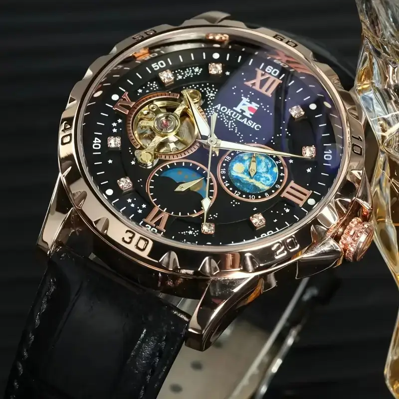 Large Dial Hollow Automatic Mechanical Watch