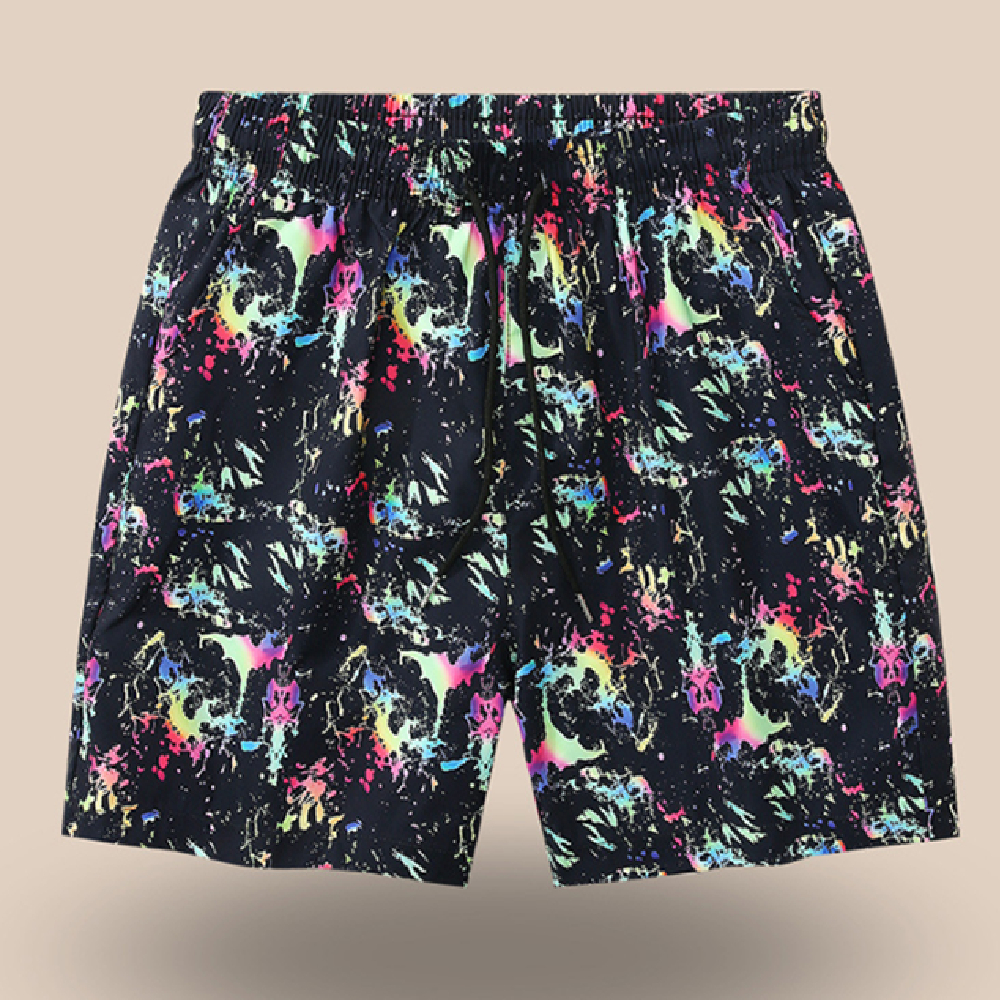Fashion Men's 3D Digital Printing Beach Pants