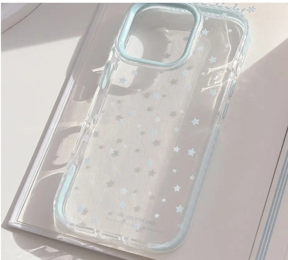 Ins Style Blue Stars Phone Case Drop-resistant Transparent