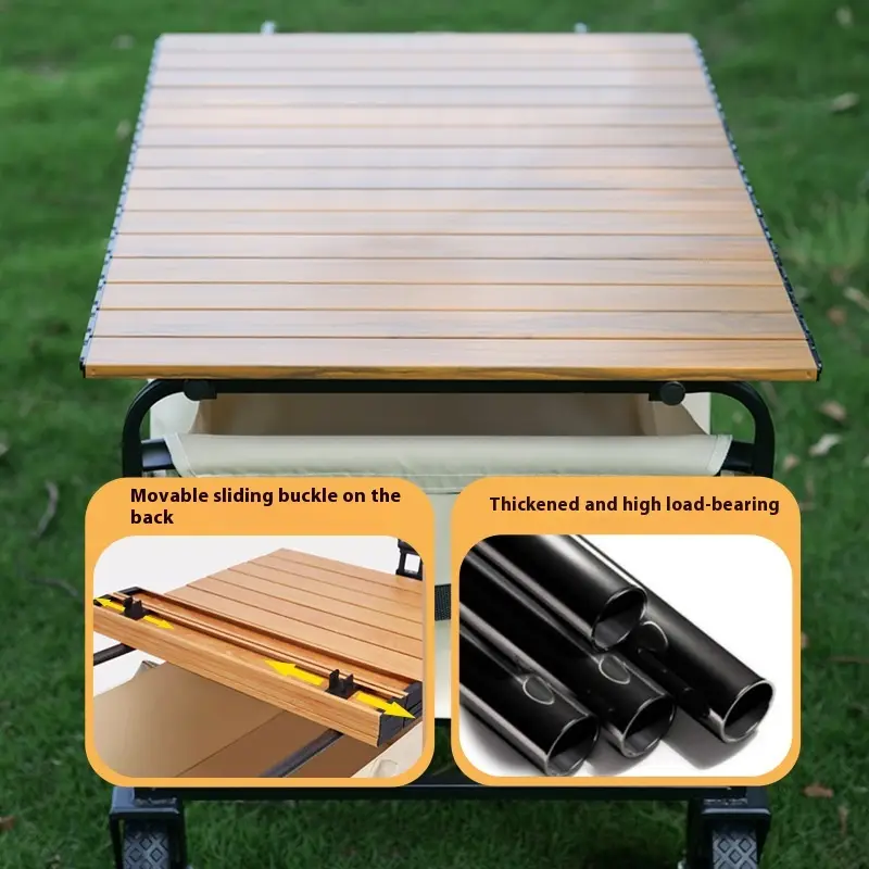 Outdoor Camper Table Board Picnic Car Aluminum Alloy Egg Roll Desktop