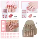 24 Pieces Nail Tips Square Short Simple Removable Boxed Fake Nails view 5