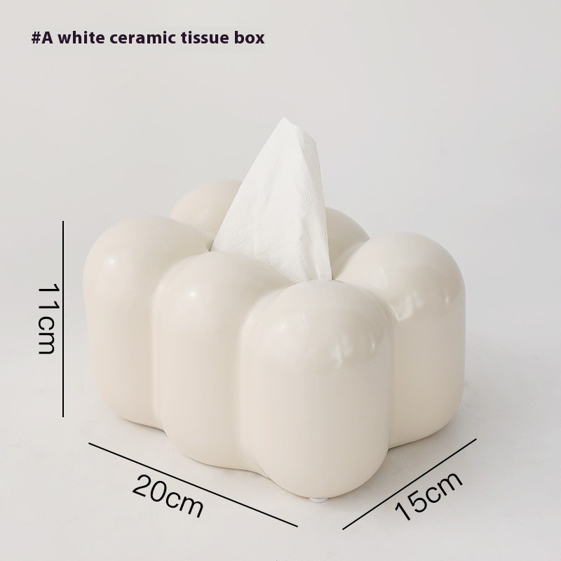 European-style Minimalist Creative Household Ceramic Paper Extraction Box - Image 3